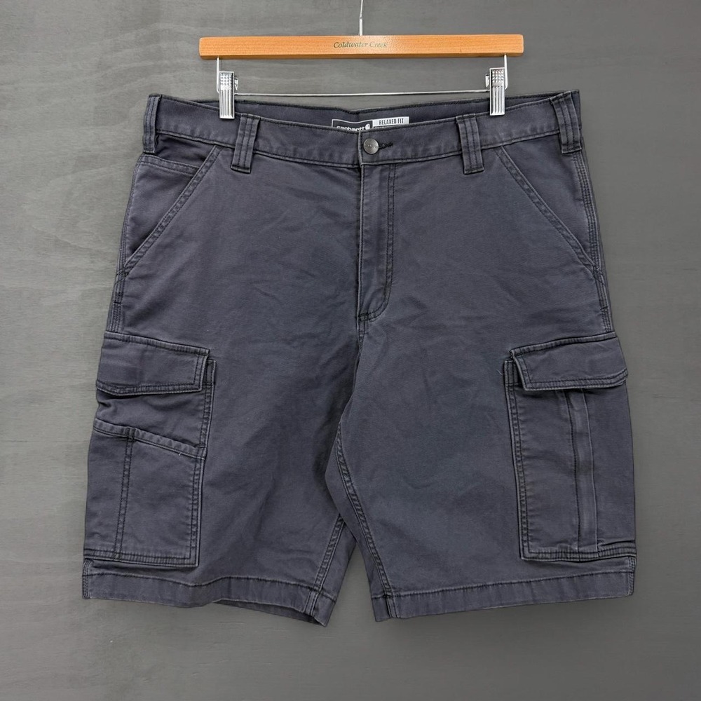Carhartt Rugged Flex Canvas Cargo Work Shorts Gray 103542 36